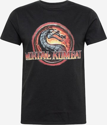 Maglietta 'Mortal Kombat' di Mister Tee in nero: frontale