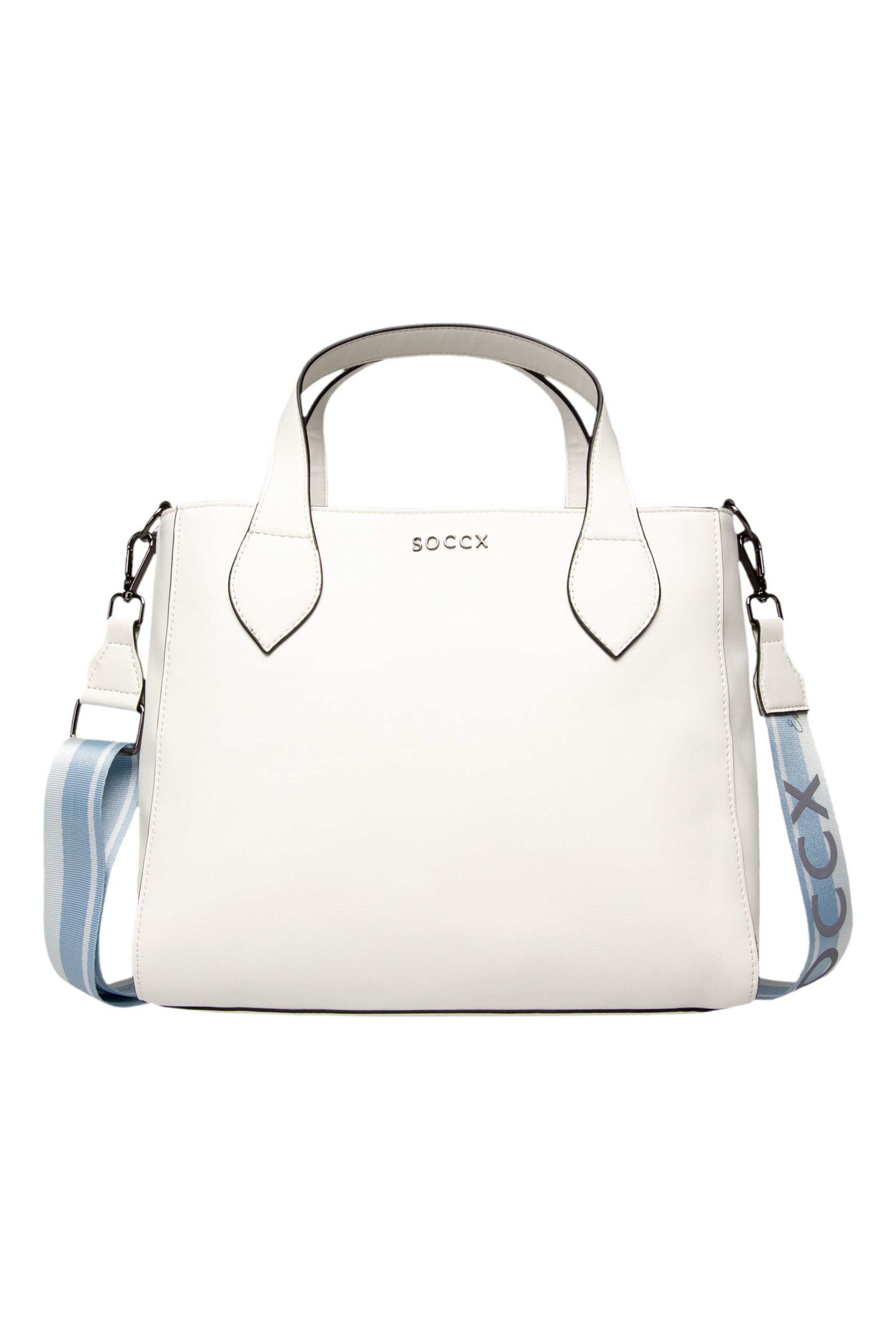 Soccx Handbag in White: front