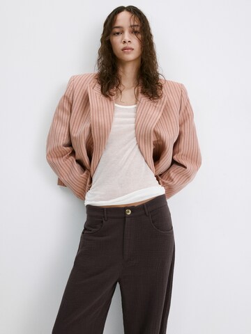 MANGO Loosefit Broek 'CALELLA' in Bruin