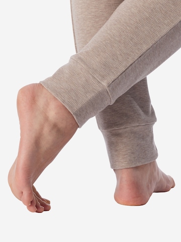 SCHIESSER Schlafanzug ' Selected Premium Warming ' in Beige