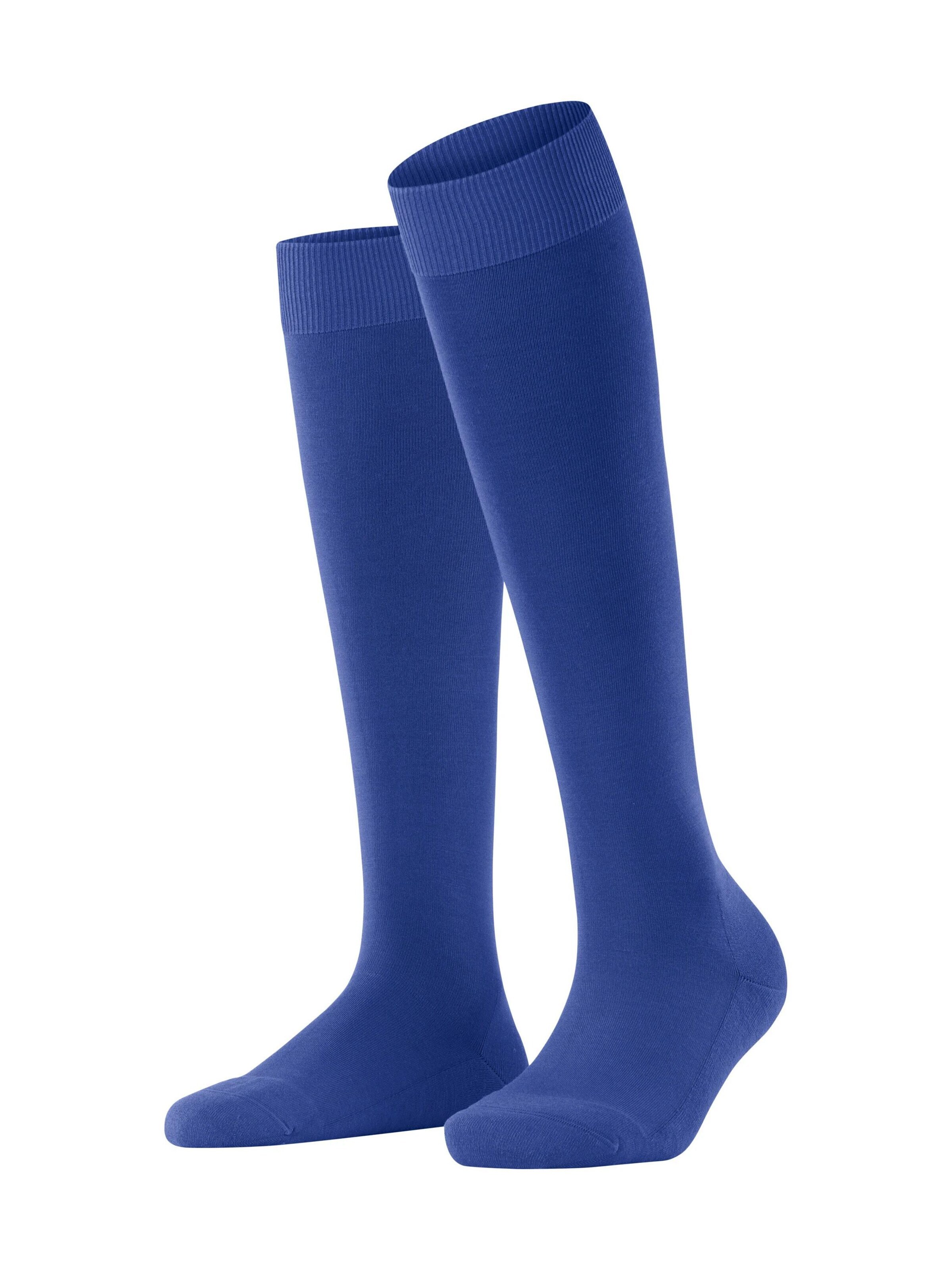 FALKE Kniestrümpfe 'ClimaWool'‌‌‌‌‌‌ in Blau: Vorderseite