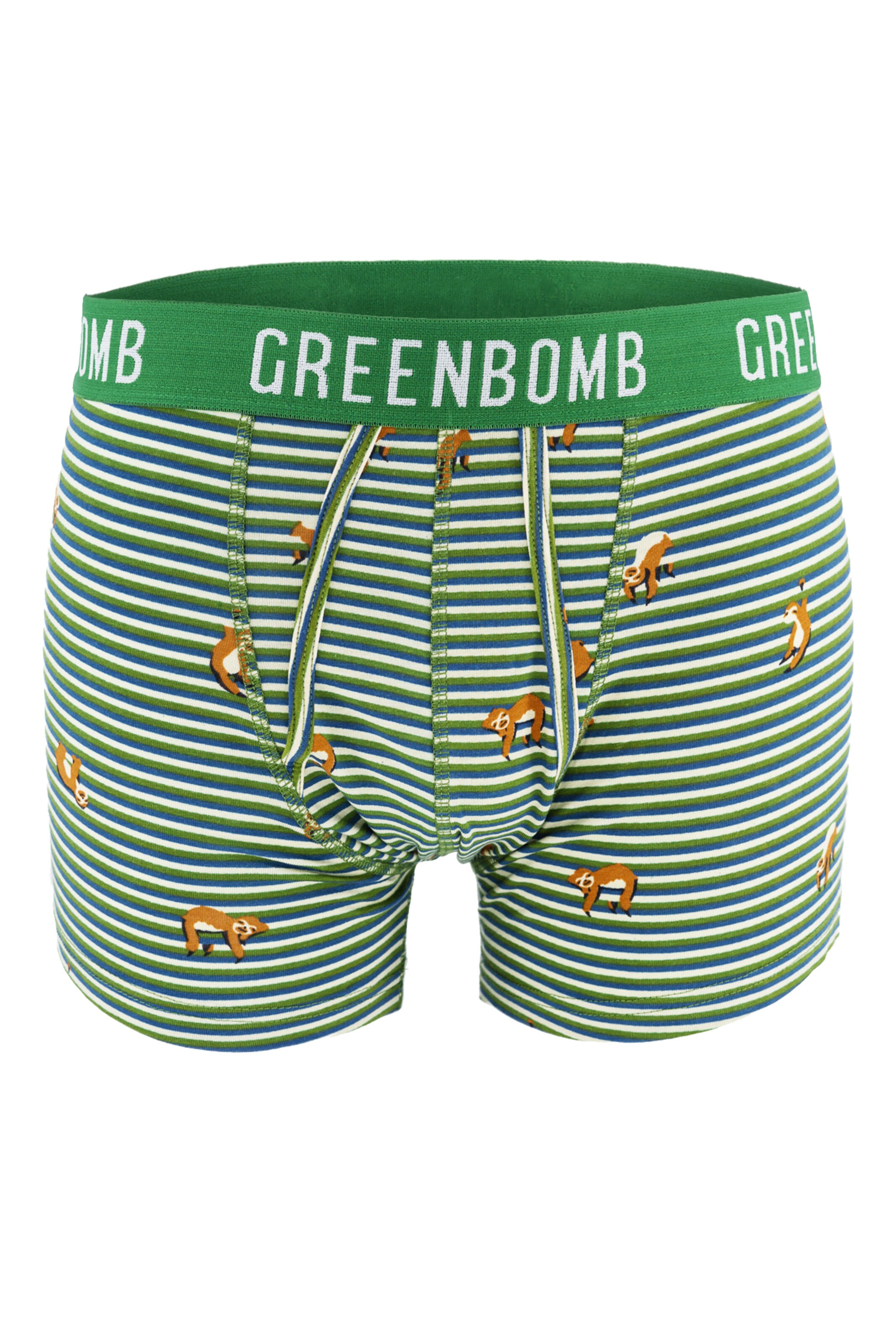 Boxer di GREENBOMB in verde: frontale