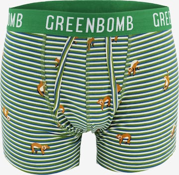 GREENBOMB Boxershorts in Groen: voorkant