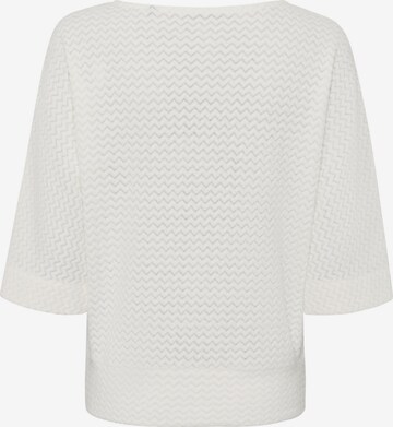 zero Sweatshirt mit Dreiviertelarm in Weiß
