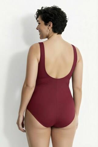 Ulla Popken Bustier Badpak 'Alice' in Rood