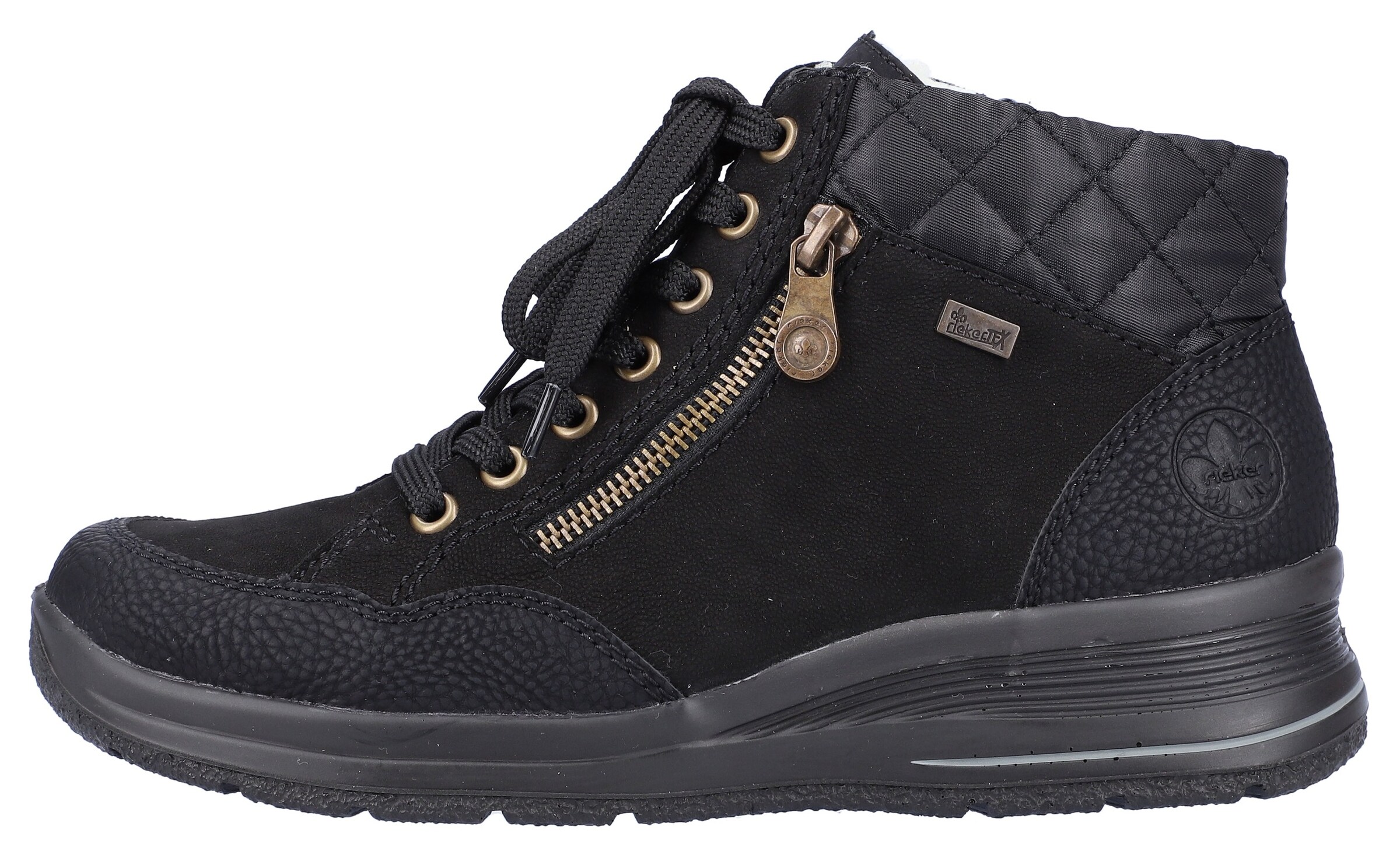 Rieker Schnürstiefelette in Schwarz