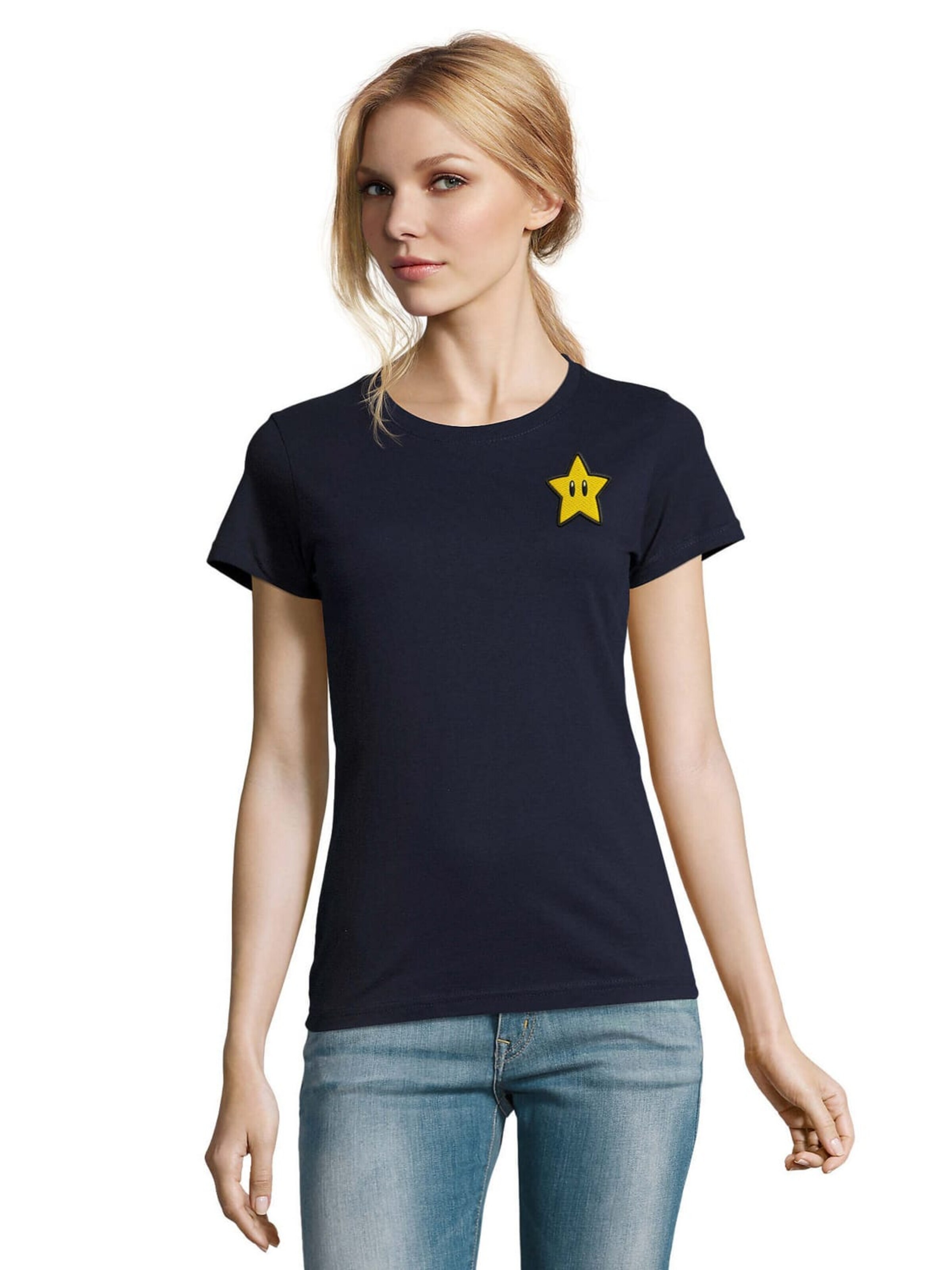 Blondie & Brownie Shirt‌‌‌‌‌ in Blau: Vorderseite