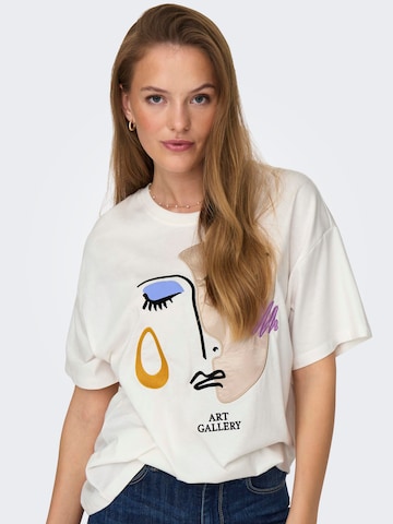 ONLY - Camiseta 'HANNA' en blanco: frente