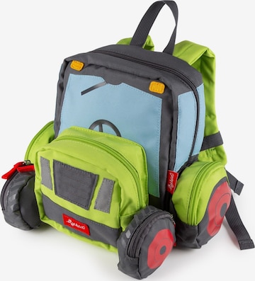 SIGIKID Backpack 'Rucksack Fahrzeuge' in Green: front