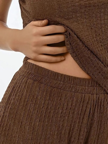 Wide Leg Pantalon Hiccup en marron