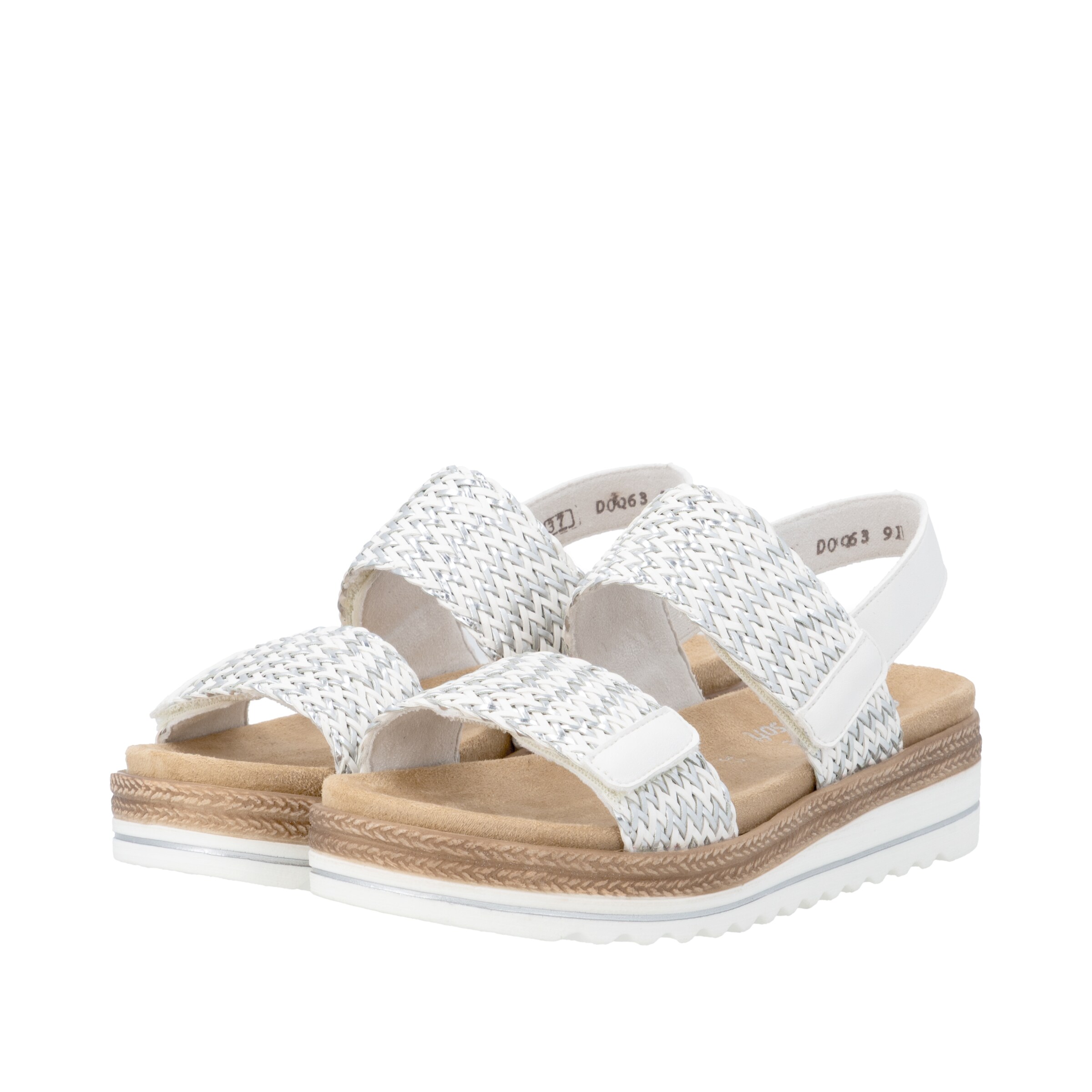 REMONTE Strap Sandals ' D0Q63 ' in Silver