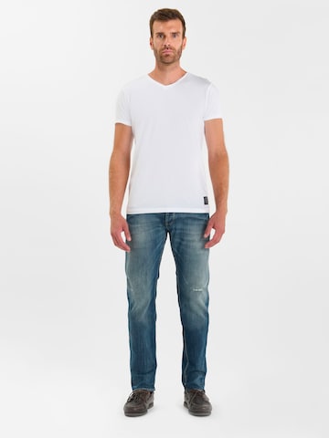 Coupe slim Jean Le Temps Des Cerises en bleu