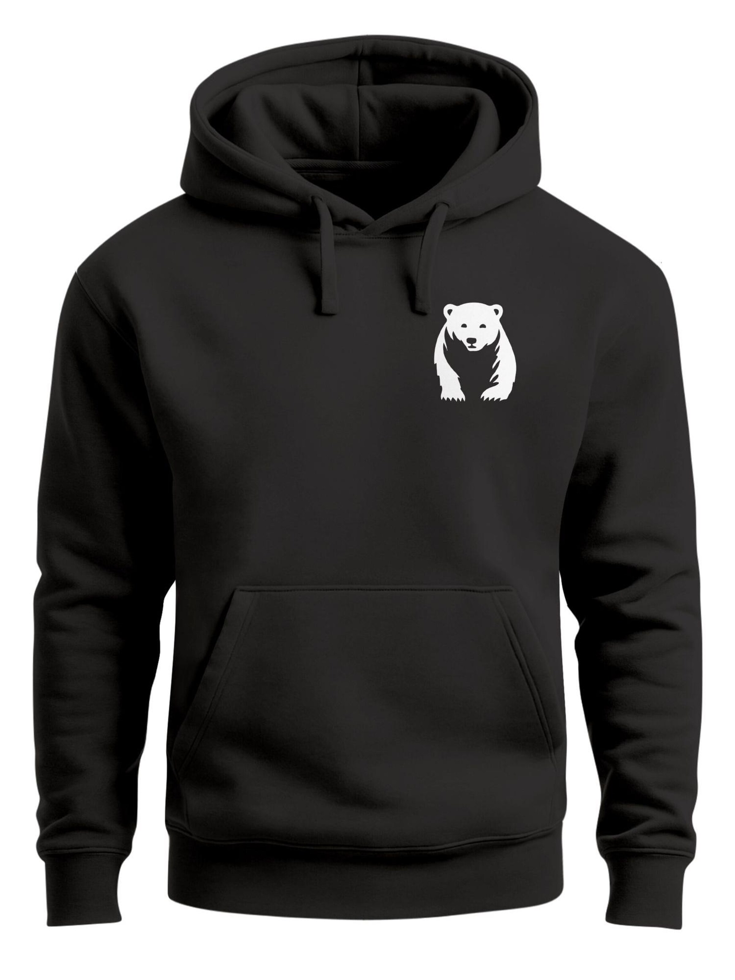 Neverless Sweatshirt 'Bär'‌‌‌‌‌‌‌ in Schwarz: Vorderseite