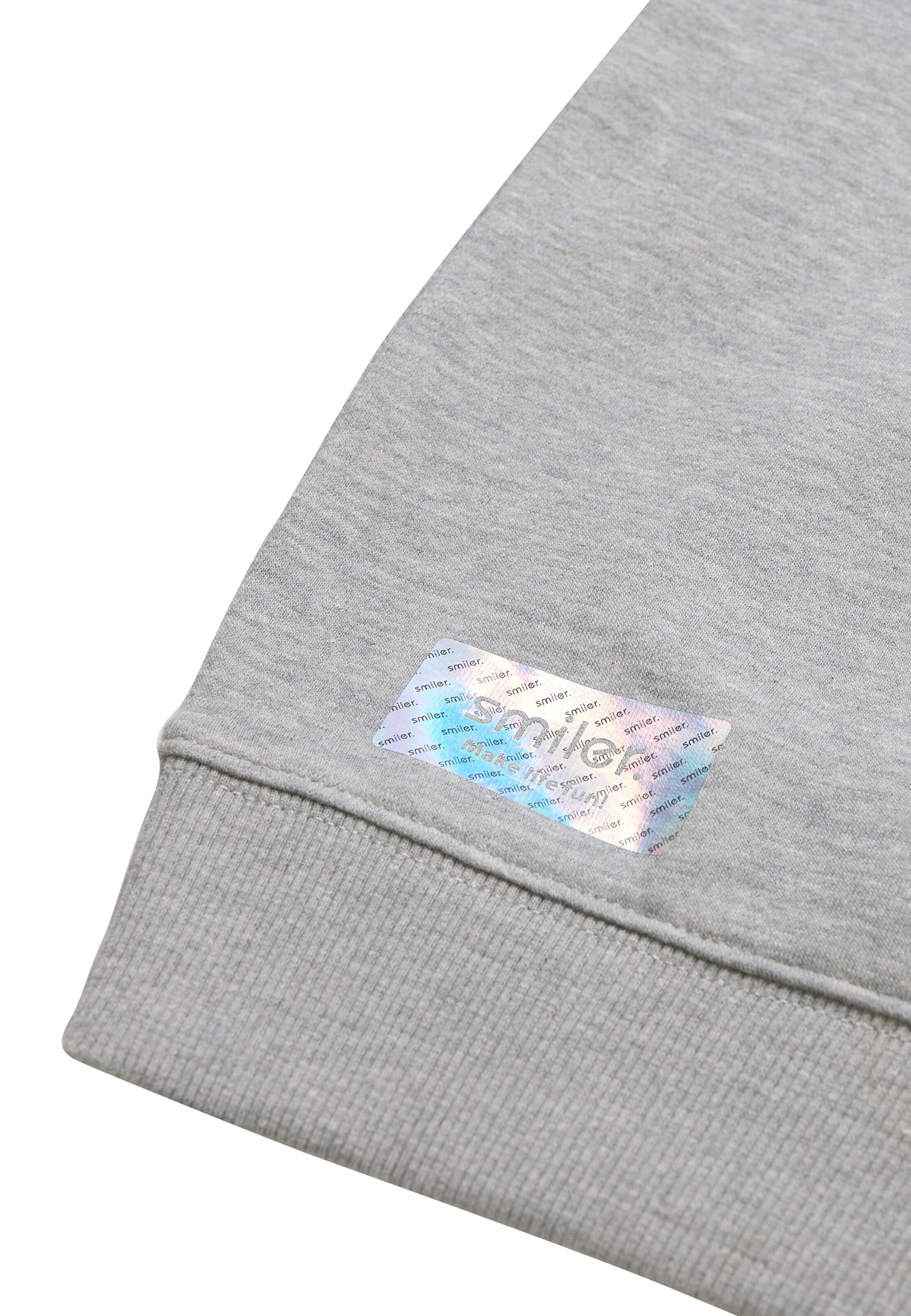 smiler. Sweatshirt 'Happy' in Grijs