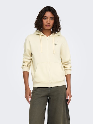 Veste de survêtement 'ONLJo' ONLY en beige : devant