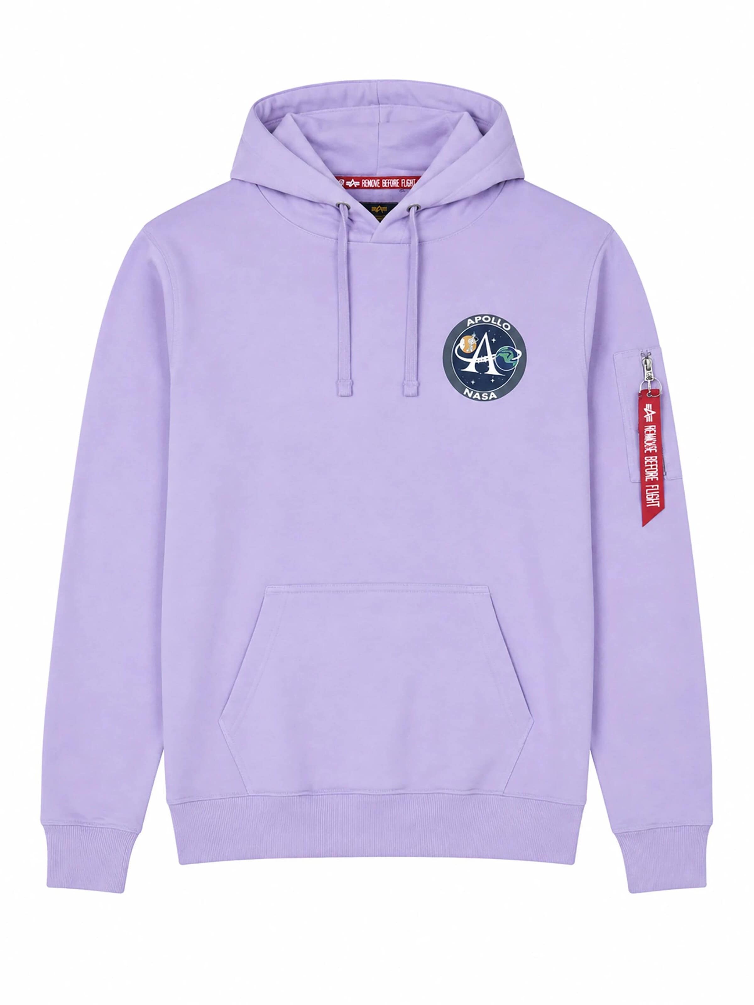 ALPHA INDUSTRIES Sweatshirt 'Mission' in Lila: Vorderseite