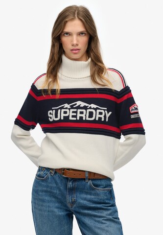 Pull-over 'Apres Ski' Superdry en blanc : devant