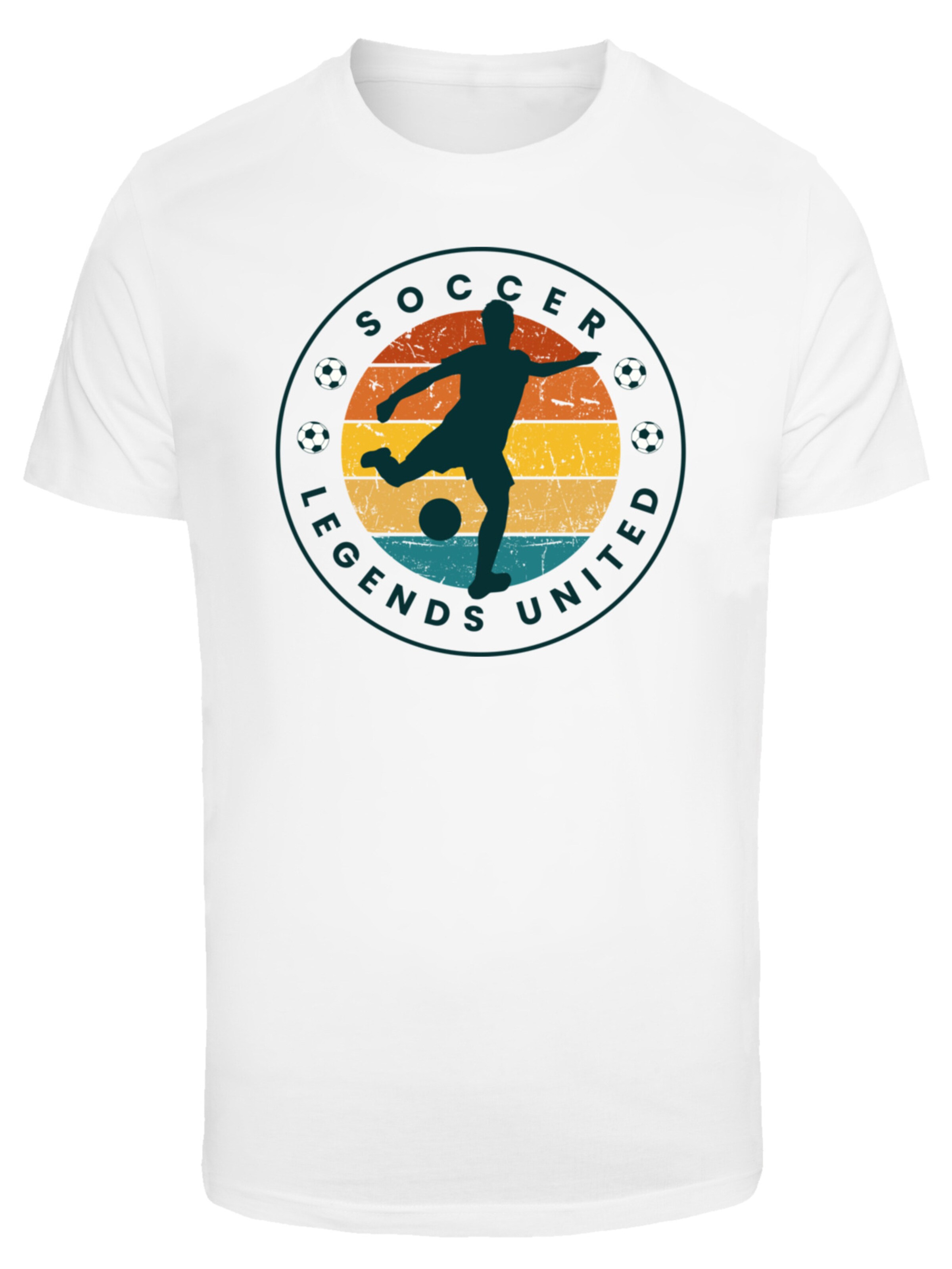 F4NT4STIC Shirt 'Soccer Legends United' in Wit: voorkant