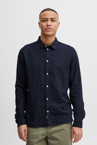 !Solid Regular fit Button Up Shirt 'Enea' in Blue: front
