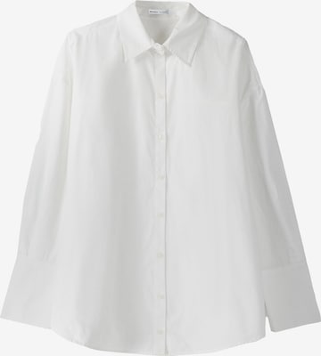 Bershka Blouse in Wit: voorkant