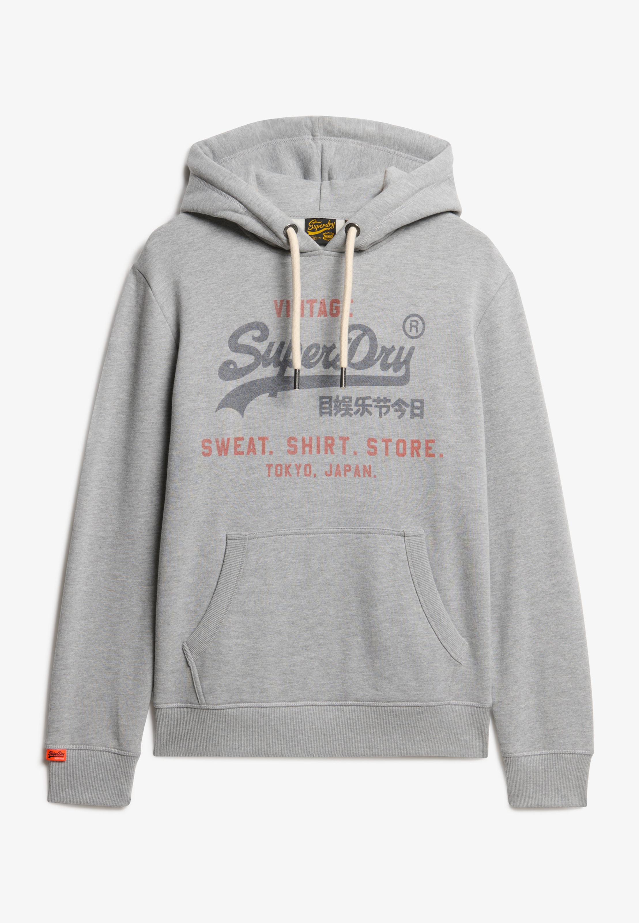 Superdry & Co Sweatshirt 'Heritage' in Grijs: voorkant