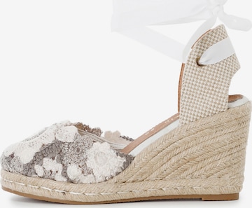 Sandalo di CAFè NOIR in bianco: frontale