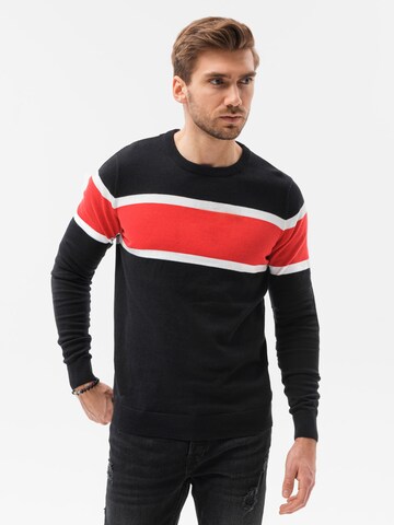 Ombre Pullover 'E190' in Schwarz: Vorderseite