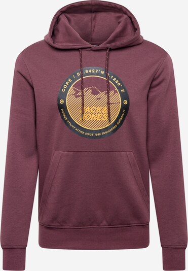 JACK & JONES Sweater majica u žuta / ljubičasto crvena / crna, Pregled proizvoda