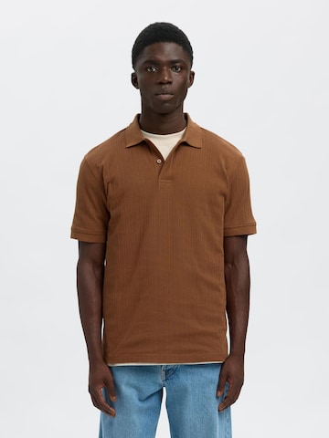 SELECTED HOMME Shirt in Brown: front