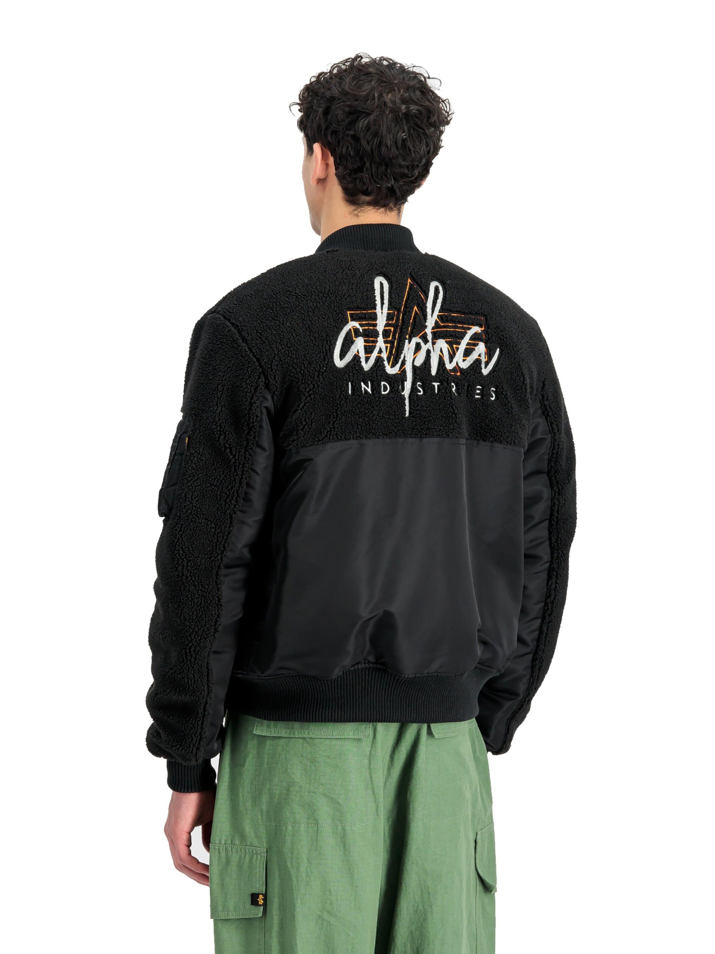 ALPHA INDUSTRIES Between-Season Jacket 'MA-1 Teddy' in Black