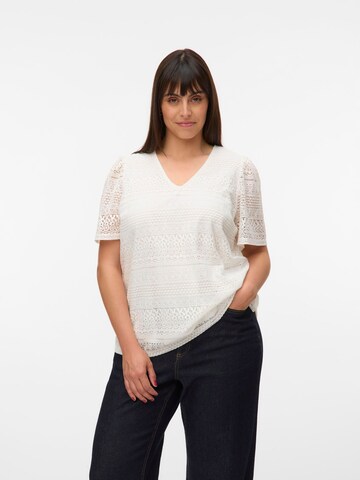 Vero Moda Curve Bluse 'VMHoney' i hvid: forside