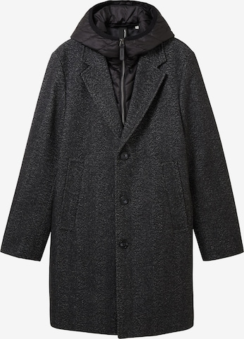 Manteau mi-saison TOM TAILOR en noir : devant