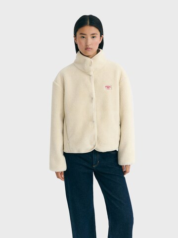 Thinking MU - Casaco de velo 'Kourtney' em branco: frente