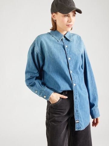 G-Star RAW Blouse in Blauw: voorkant