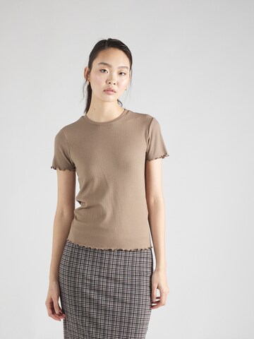 PIECES - Camiseta 'NICCA' en marrón: frente