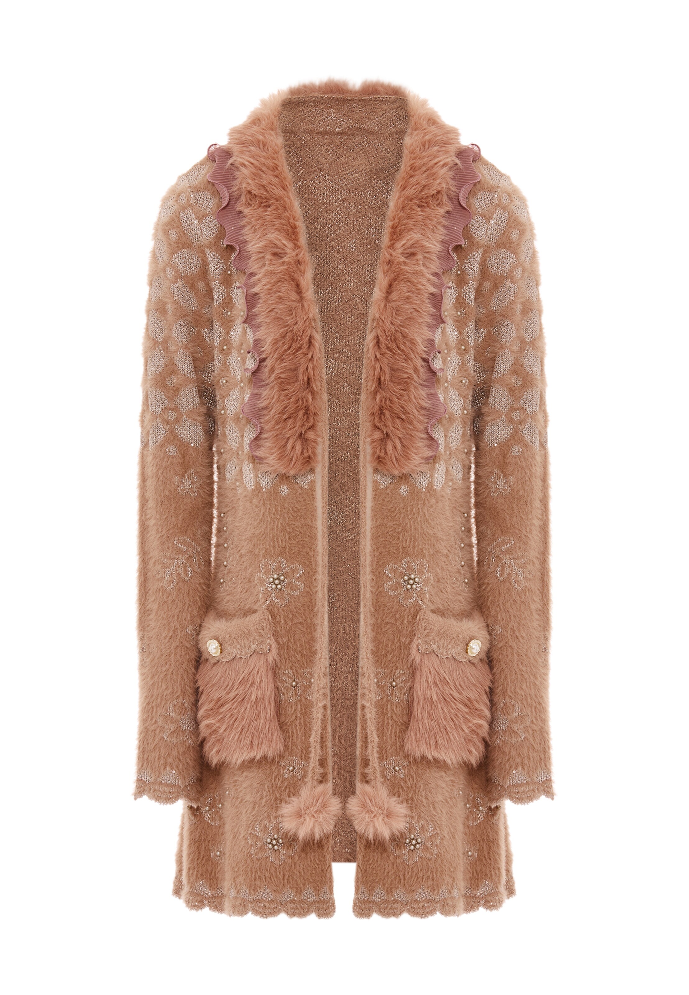 Giacchetta di faina in arancione: frontale