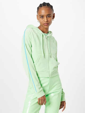 Juicy Couture White Label Bluza rozpinana w kolorze zielony: przód