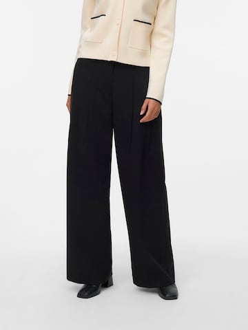VERO MODA Wide leg Bandplooibroek 'VMPHILINE' in Zwart: voorkant