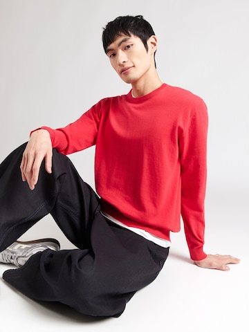 UNITED COLORS OF BENETTON Regularny krój Sweter w kolorze czerwony: przód