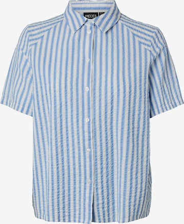 Chemisier 'PCSTINNA' PIECES en bleu : devant