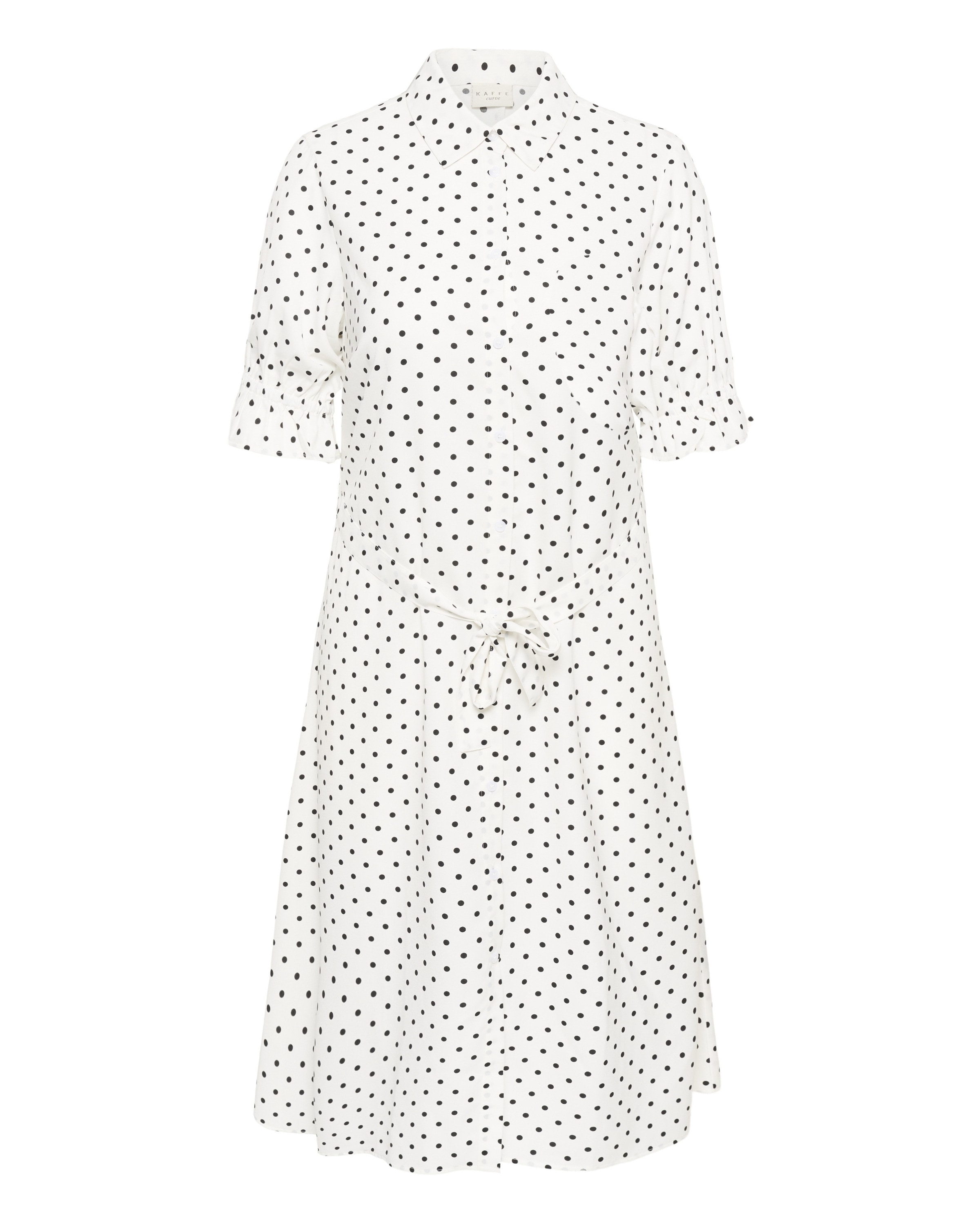 KAFFE CURVE Shirt dress 'Dally ' in White: front