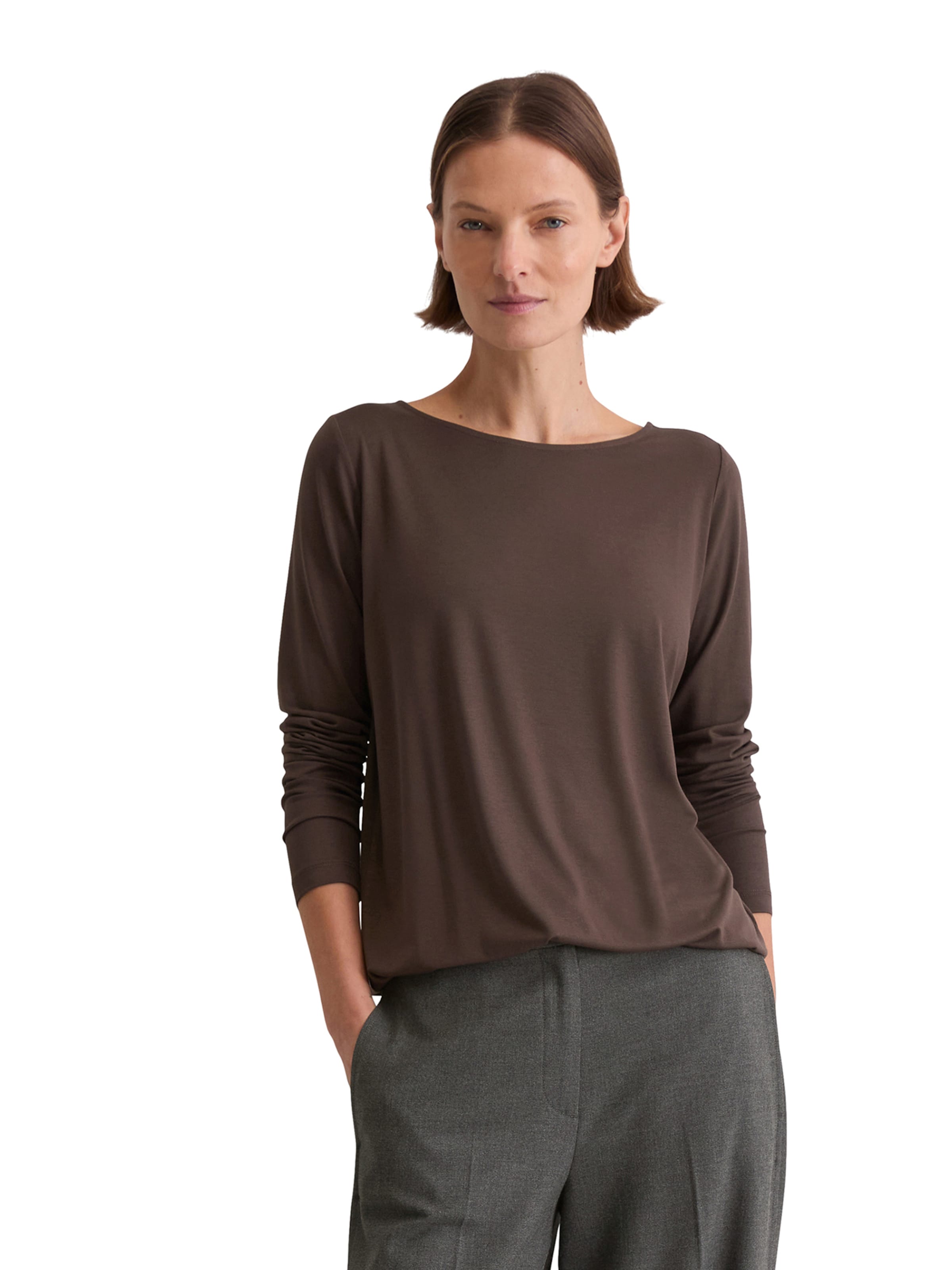 Marc O'Polo Футболка в Коричневый: спереди