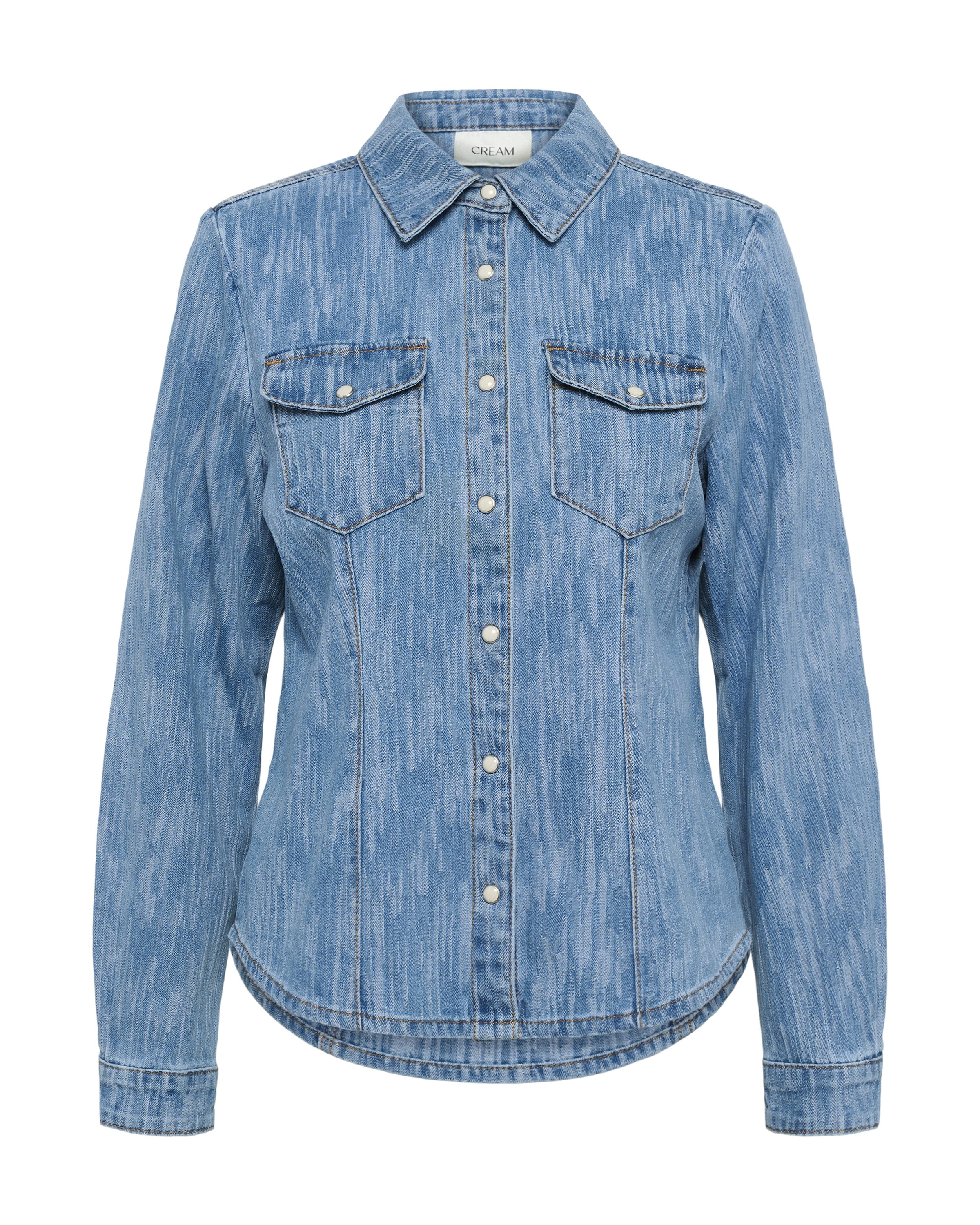 Cream Blouse 'May' in Blauw: voorkant