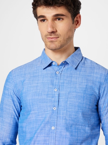 ABOUT YOU Regular fit Button Up Shirt 'Dylan' in Blue