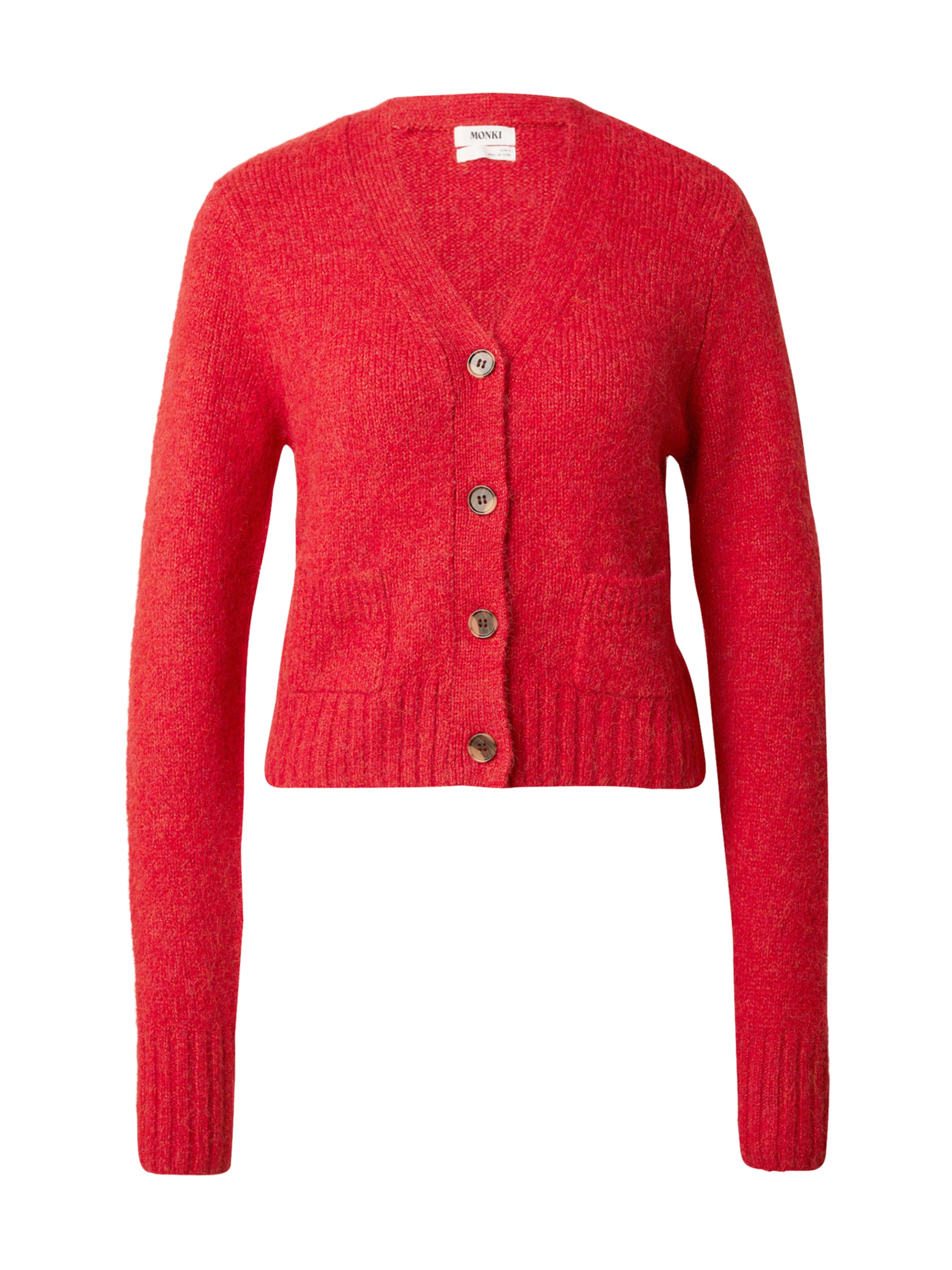 Monki Вязаная кофта в Красный: спереди