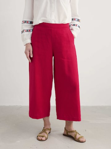 Wide leg Pantaloni 'Merrivale' di Seasalt Cornwall in rosso: frontale