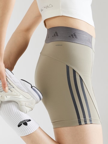 ADIDAS PERFORMANCE Skinny Workout Pants 'HYGLM  SHO Q3' in Green