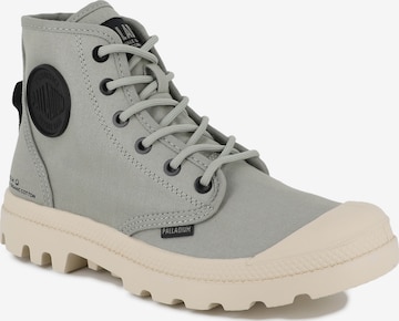 Palladium Schnürstiefelette in Grau: Vorderseite