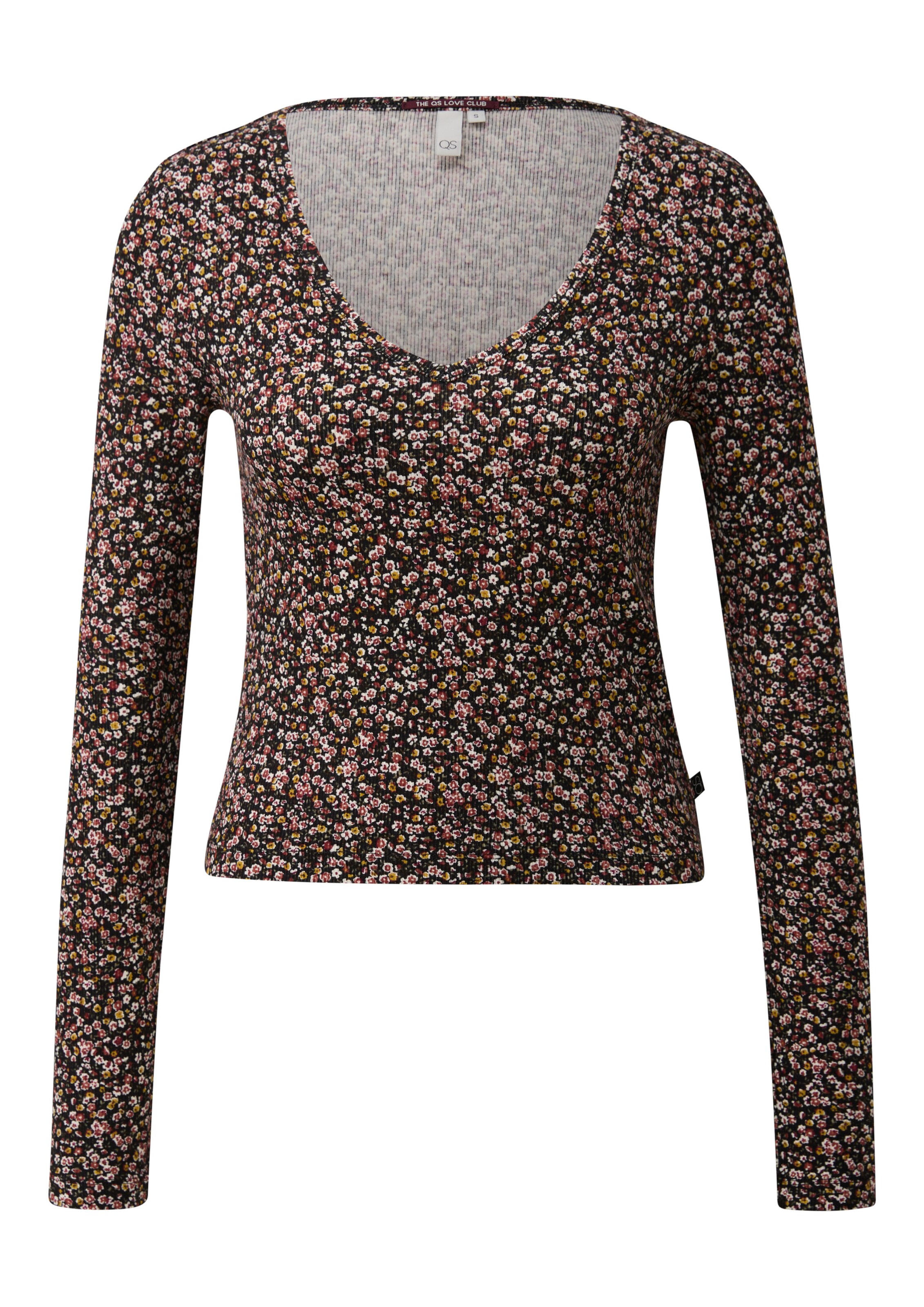 QS Shirt in Zwart: voorkant