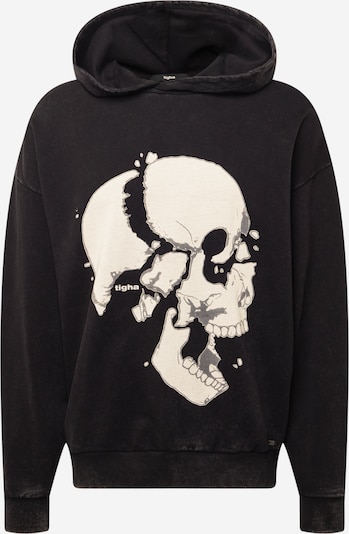 tigha Sweatshirt 'Loose your Head' in de kleur Taupe / Zwart / Wit, Productweergave